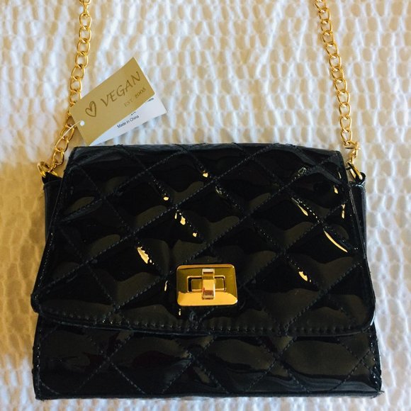 Vegan Est. 2005 Black Cross Body Mini Bag - Picture 3 of 16